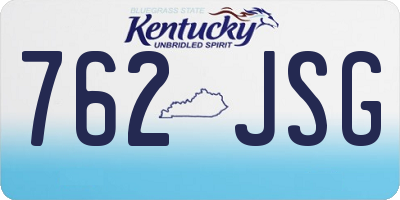 KY license plate 762JSG