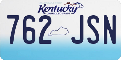 KY license plate 762JSN