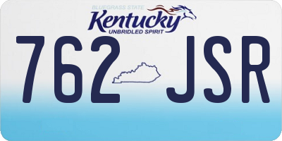 KY license plate 762JSR