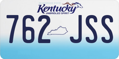 KY license plate 762JSS