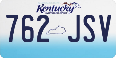 KY license plate 762JSV