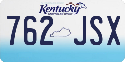 KY license plate 762JSX