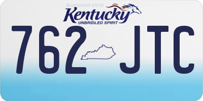 KY license plate 762JTC