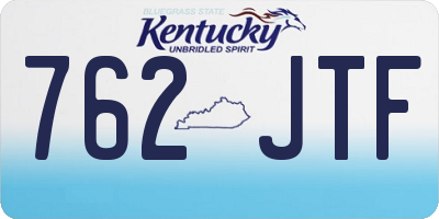 KY license plate 762JTF