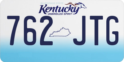 KY license plate 762JTG