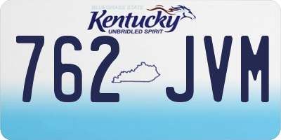 KY license plate 762JVM