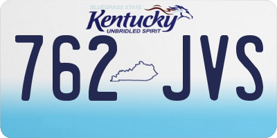 KY license plate 762JVS