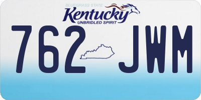 KY license plate 762JWM