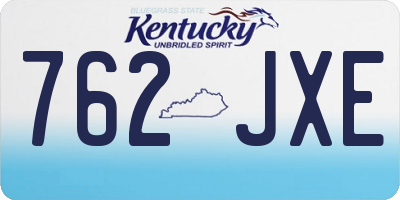 KY license plate 762JXE