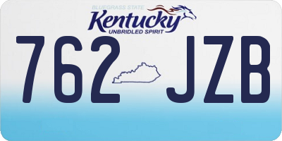 KY license plate 762JZB
