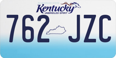 KY license plate 762JZC