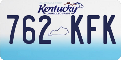 KY license plate 762KFK