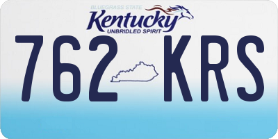 KY license plate 762KRS