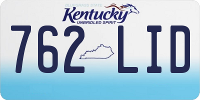 KY license plate 762LID