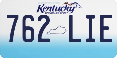 KY license plate 762LIE