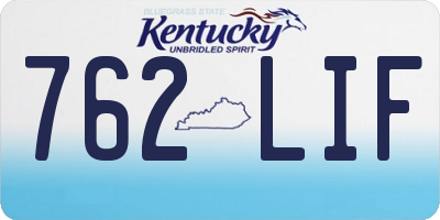 KY license plate 762LIF