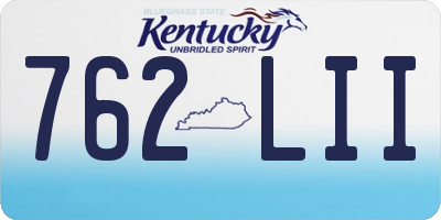 KY license plate 762LII