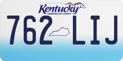 KY license plate 762LIJ