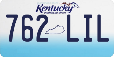 KY license plate 762LIL