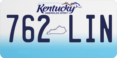 KY license plate 762LIN