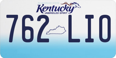 KY license plate 762LIO
