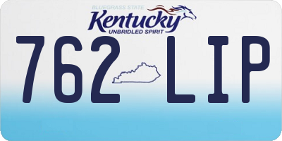 KY license plate 762LIP