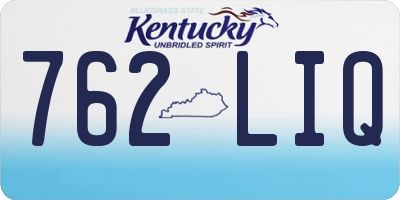 KY license plate 762LIQ