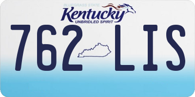 KY license plate 762LIS