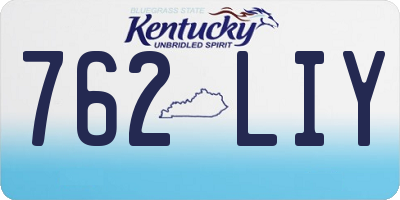 KY license plate 762LIY