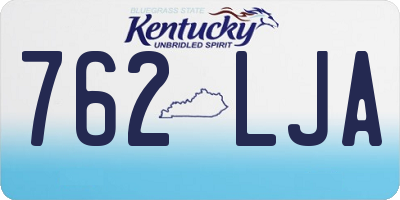 KY license plate 762LJA