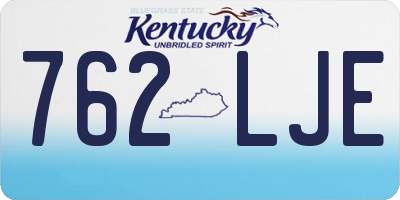 KY license plate 762LJE