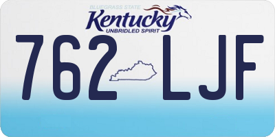 KY license plate 762LJF