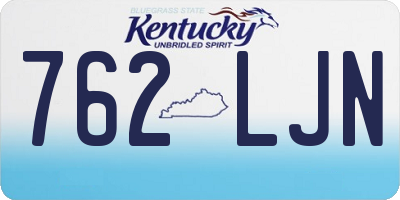 KY license plate 762LJN