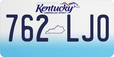 KY license plate 762LJO