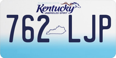 KY license plate 762LJP
