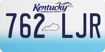 KY license plate 762LJR