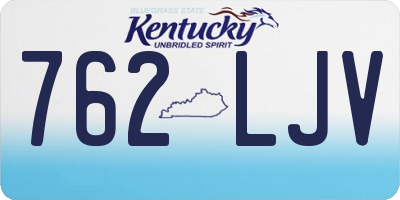 KY license plate 762LJV