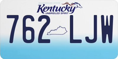 KY license plate 762LJW