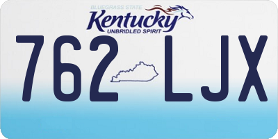 KY license plate 762LJX