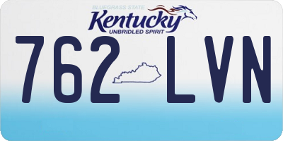 KY license plate 762LVN