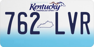 KY license plate 762LVR