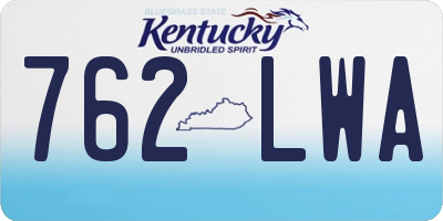 KY license plate 762LWA