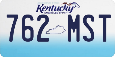 KY license plate 762MST
