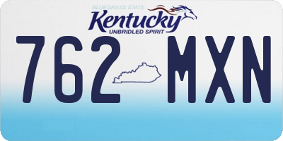 KY license plate 762MXN