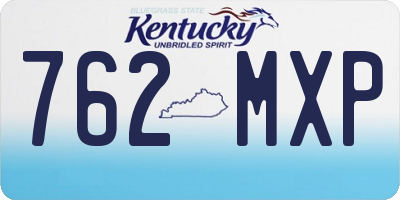 KY license plate 762MXP