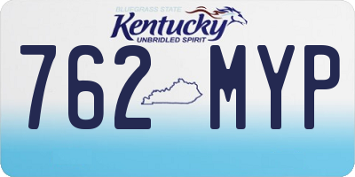 KY license plate 762MYP