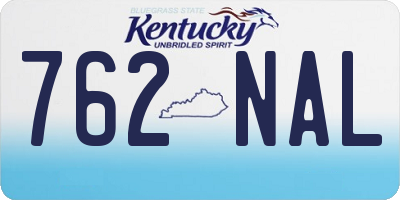 KY license plate 762NAL