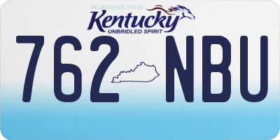 KY license plate 762NBU