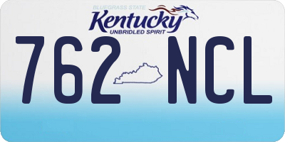 KY license plate 762NCL