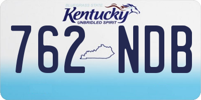 KY license plate 762NDB